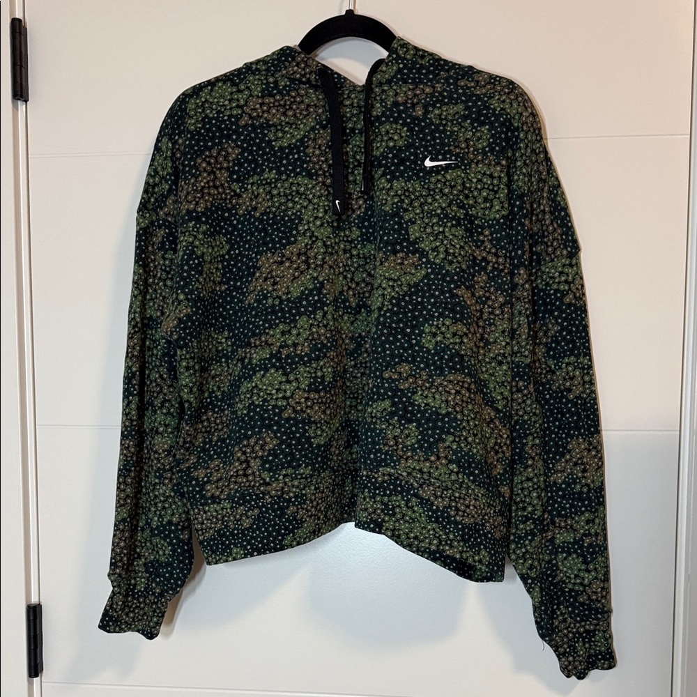 Nike Camouflage Green and Black Hoodie